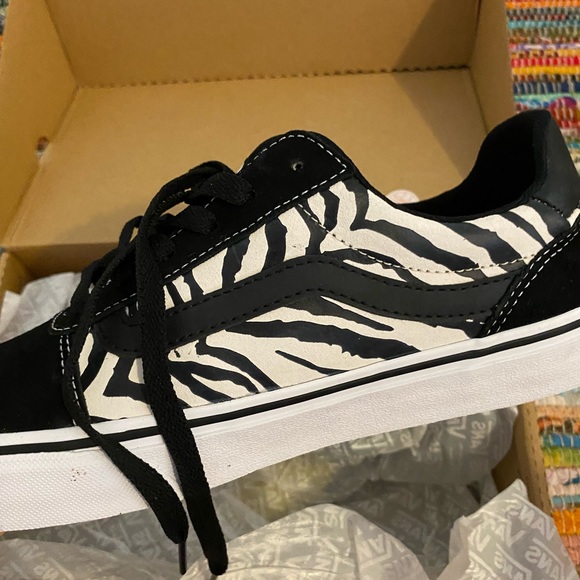 🐆 Cheetah/Zebra Print Mix Vans Old Skool - Picture 5 of 7